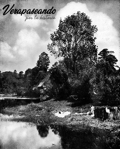 Tiburcio Caal en la Laguna de las Victorias. 1918 aprox