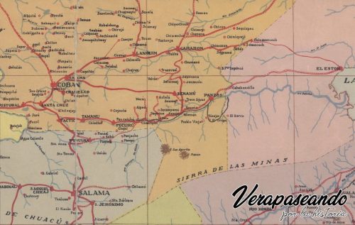 Mapa del Ferrocarril Verapaz con su ramal de Tinajas- El Crique - El Zarco1939Federico Pola
