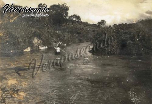 Confluencia de los ríos Mestelá y Cahabón a la altura del Puente San Vicente en Cobán
1928-36 aprox
