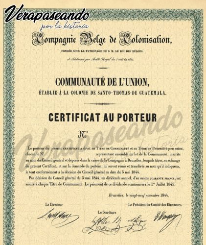 Certificado de los títulos de propiedad en la Comunidad la Unión, Santo Tomas.