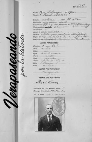 Registros Migratorios 1918-22
Karl Lanz