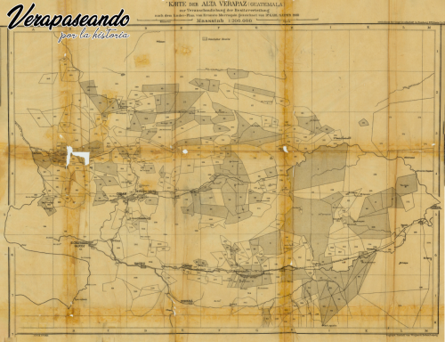Mapa de Fincas de Alta Verapaz 1900-15Karl Sapper