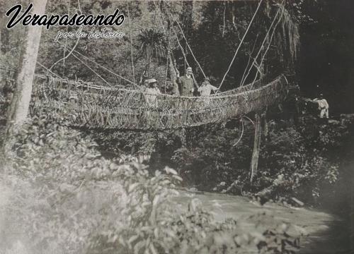 Puente de Hamaca sobre el Polochic o algún afluente.
1900-15 aprox